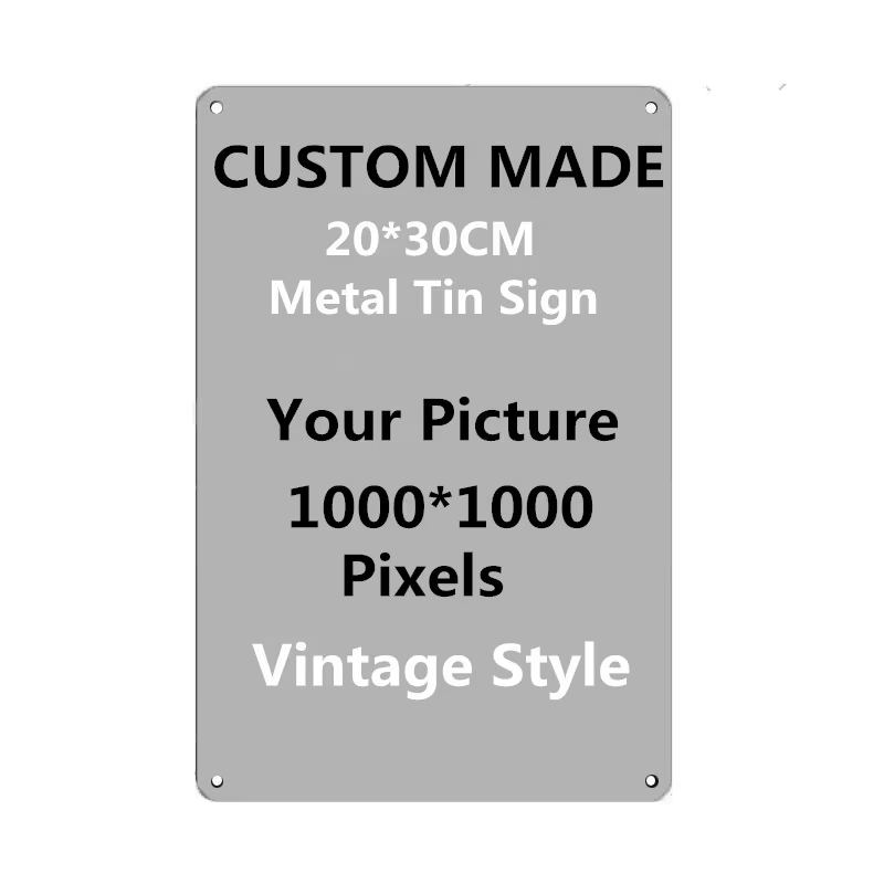 Vintage Collectible Signs - Personalized Custom Metal Tin Sign 20x30cm,