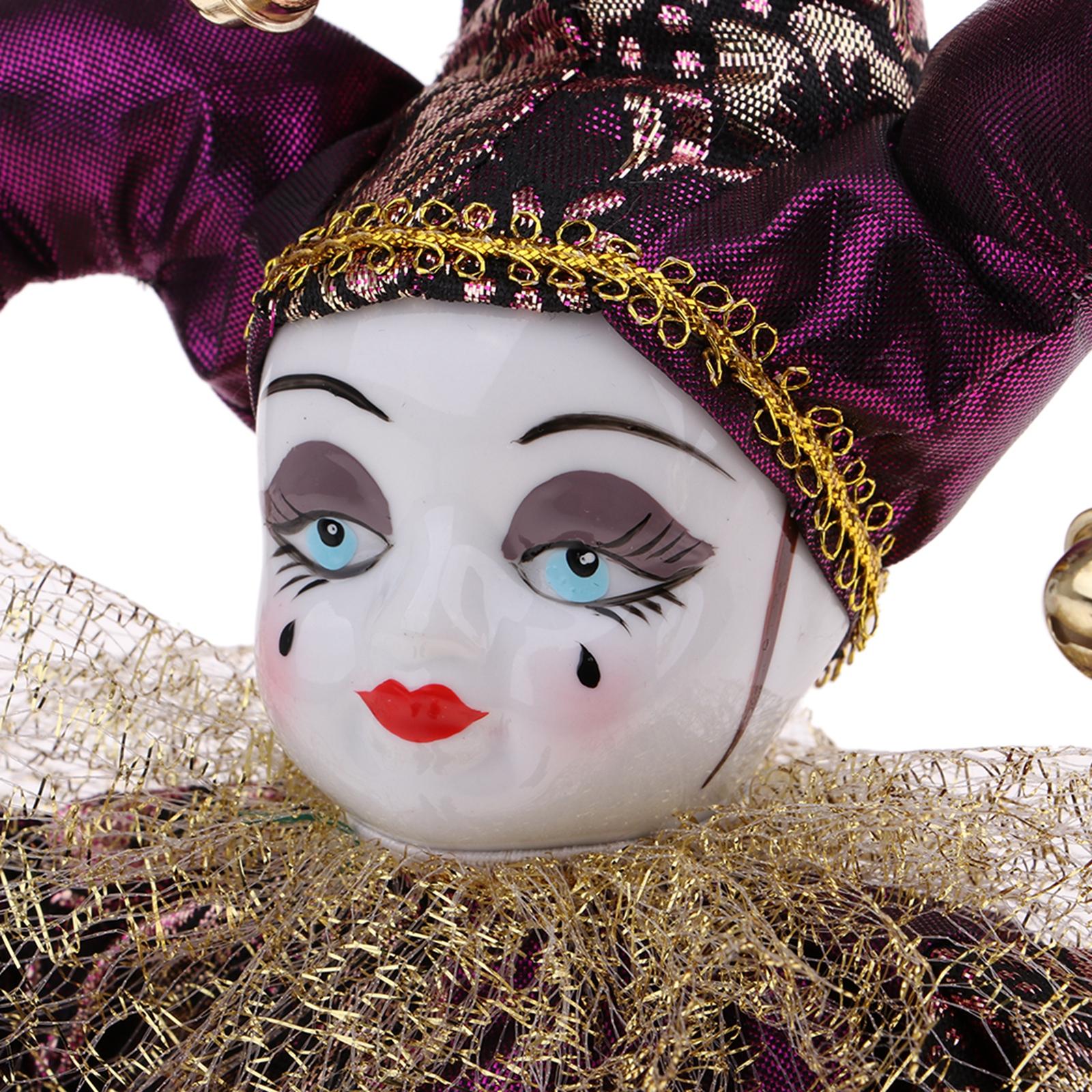 Vintage Collectible Clowns - Italian Style Porcelain Dolls Clown Triangel