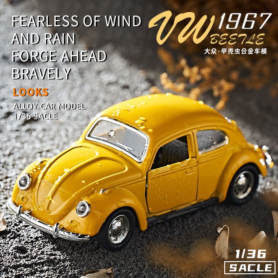 Vintage Collectible Hot Wheels - 1:36 Beetle Classic Vintage Car Die-cast