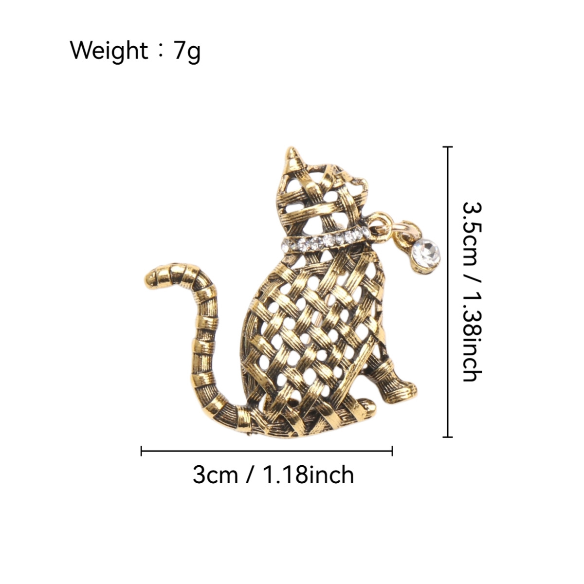 Ornate Woven Cat Brooch Collec - đánh giá và giá Collectible Vintage Brooches