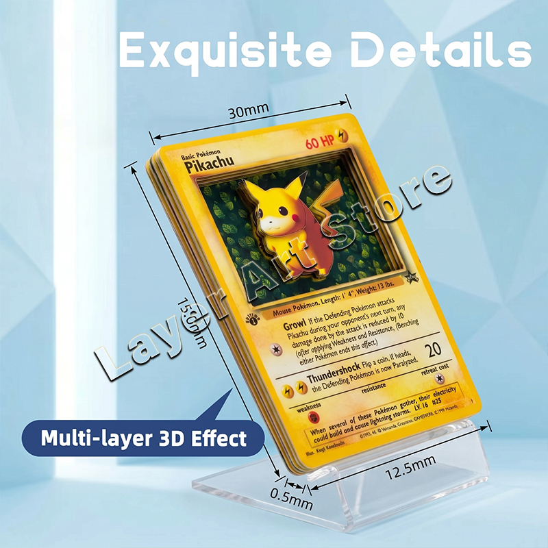 3D Pokemon Layered Card Vintag - đánh giá và giá Vintage Pokemon Collectible