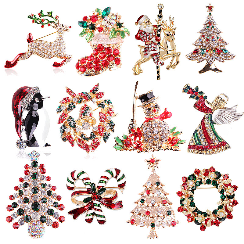 Vintage Rhinestone Christmas B - đánh giá và giá Collectible Vintage Brooches