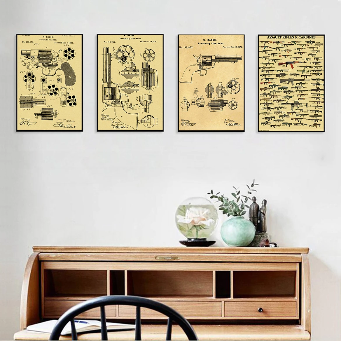 Famous Gun Collection Posters  - đánh giá và giá Vintage Collectible Guns