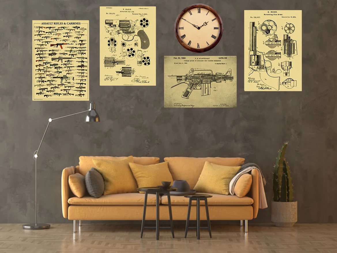 Famous Gun Collection Posters  - đánh giá và giá Vintage Collectible Guns