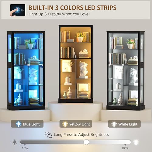 71” Glass Display Cabinet with - đánh giá và giá Collectible & Vintage Dolls For Halloween