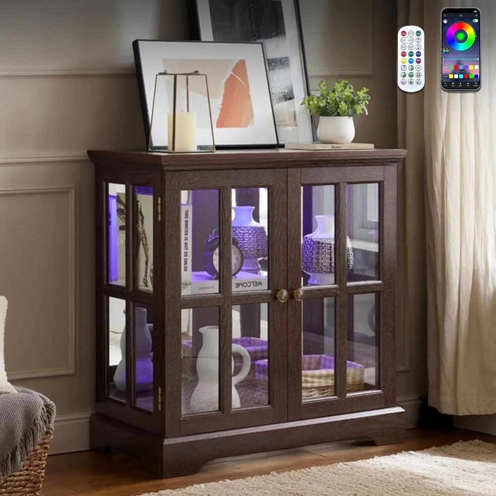 32 High LED-Lit Curio Cabinet  - đánh giá và giá Collectible & Vintage Dolls For Halloween