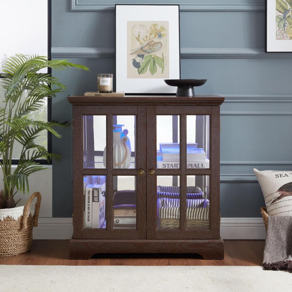 32 High LED-Lit Curio Cabinet  - đánh giá và giá Collectible & Vintage Dolls For Halloween