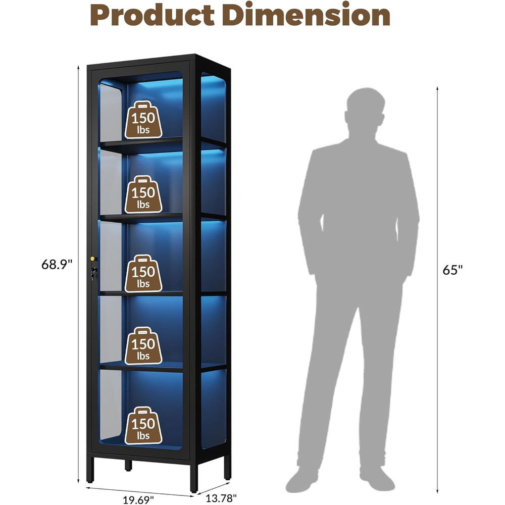 69 Glass Display Cabinet with  - đánh giá và giá Collectible & Vintage Dolls For Halloween