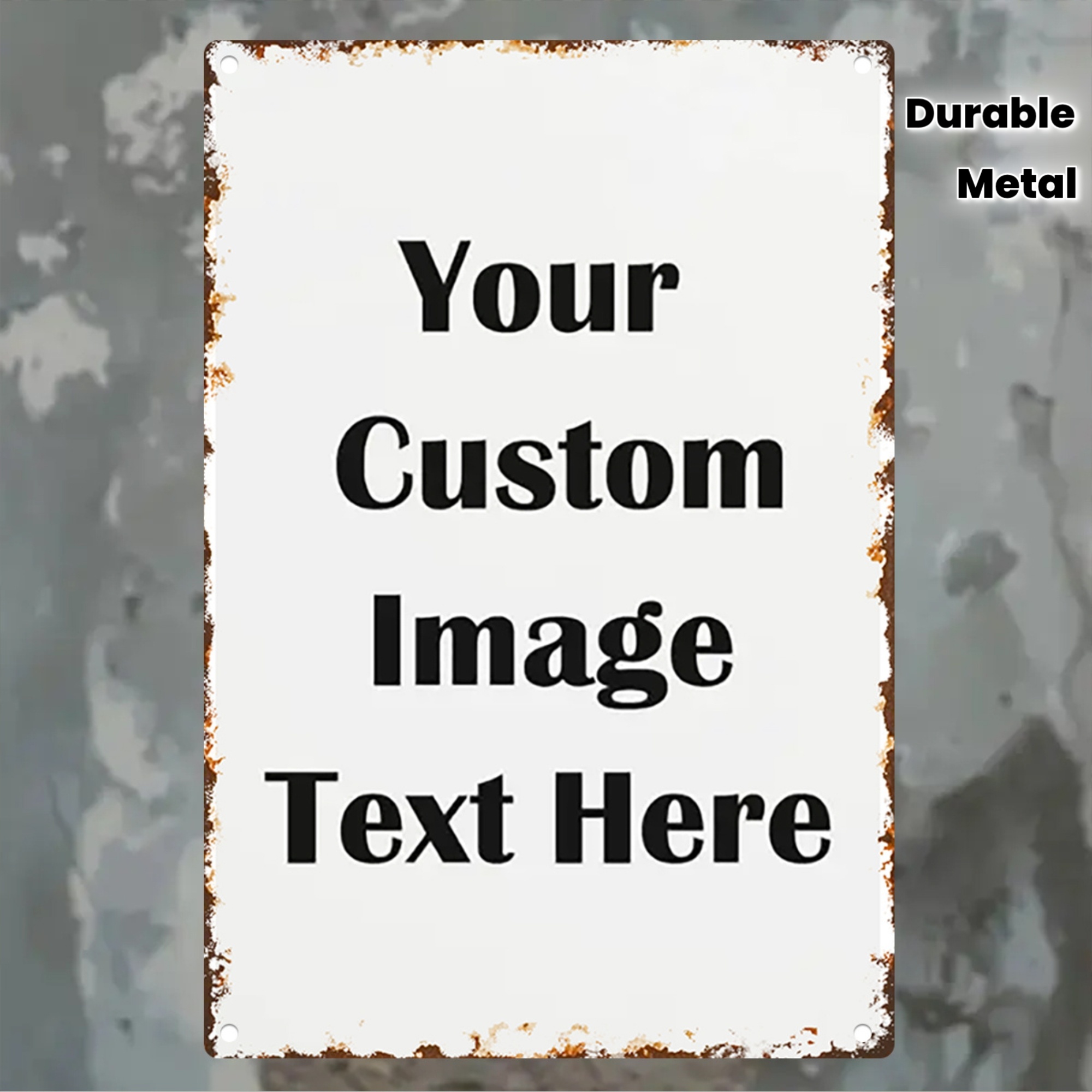 Custom Image/Text Metal Tin Si - đánh giá và giá Vintage Collectible Signs